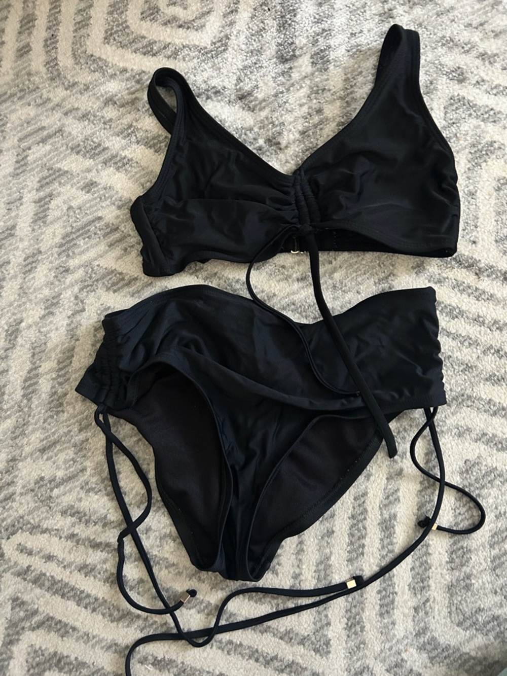 Black and Gold Bikini Set